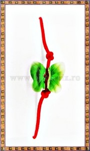 Bratara Lucky charm Fluturas cristal Swarovski 8mm verde