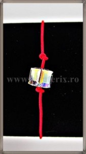 Bratara Lucky charm Cub cristal Swarovski 6mm curcubeu