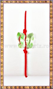 Bratara Lucky charm Fluturas cristal Swarovski 8mm verde deschis