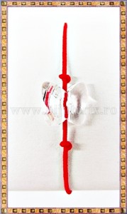 Bratara Lucky charm Fluturas cristal Swarovski 8mm alb transparent