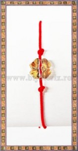 Bratara Lucky charm Trifoi cristal Swarovski 8mm topaz light