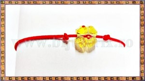 Bratara Lucky charm Trifoi cristal Swarovski 8mm galben