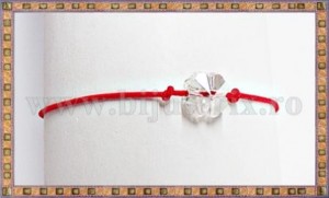 Bratara Lucky charm Trifoi cristal Swarovski 8mm silver shade