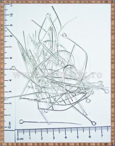 Ace cu bucla - 5cm - argintiu (50buc)