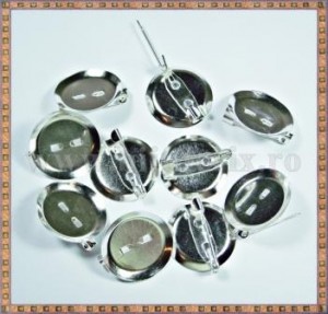 Ace de brosa platou 2cm (10buc) - argintiu