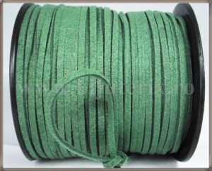 Snur imit. piele intoarsa 3x1,5mm - verde -5m