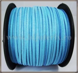 Snur imit. piele intoarsa 3x1,5mm - turcoaz -5m