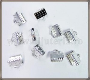 Capat snur - 10x6mm - argintiu (20 buc)