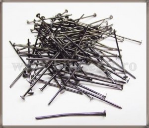 Ace cu cap - 2,5cm - negre (50buc)
