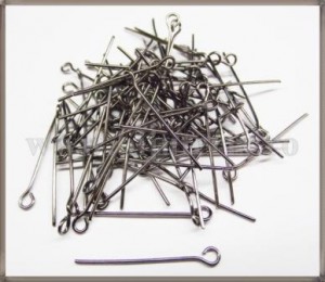 Ace cu bucla - 2,5cm - negre (50buc)