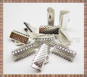Capat snur - 13X8mm - argintiu (10 buc)