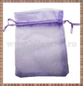 Saculet organza 11x8,5cm mov deschis