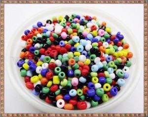 Margele nisip 3mm - mix multicolor mat (100gr)