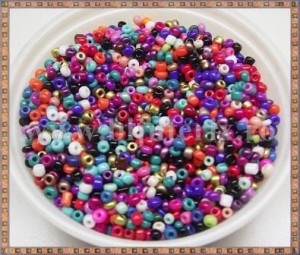 Margele nisip 3mm - mix multicolor (100gr)