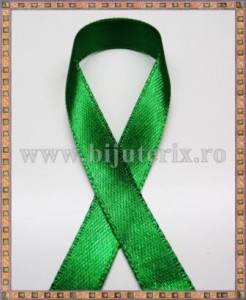 Panglica satin verde 1cm - 5m