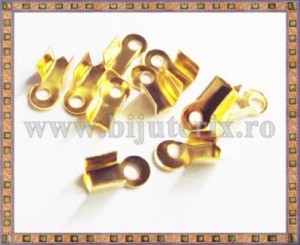 Capat snur - 8x3mm - auriu (50 buc)