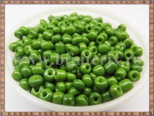 Margele nisip 4mm - verde - kaki(100gr)