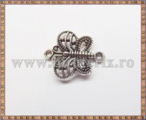 Conector Fluturas 1.8cm - argintiu 5buc