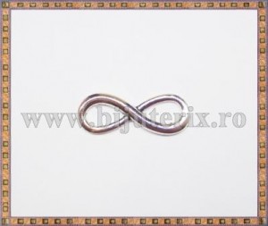 Conector Semnul infinitului 2,3cm - argintiu