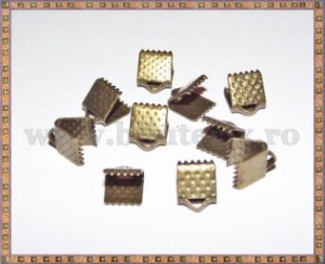 Capat snur - 6x6mm - patinat (20 buc)