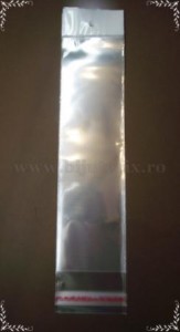 Pungi celofan 22x5cm (50buc) - dunga alba