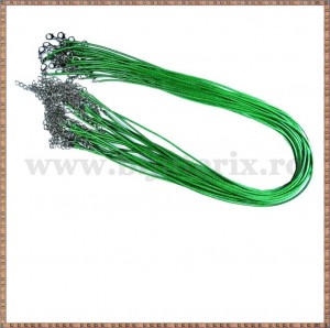 Snur colier ata cerata verde iarba 45cm
