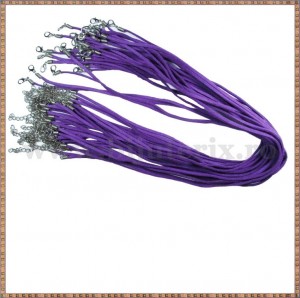 Snur imit. piele intoarsa 3x1,5mm - mov -5m