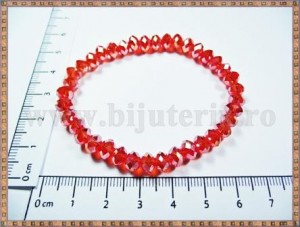 Bratara cristal rosu AB