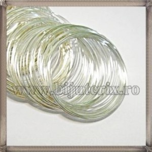 Baza Bratara - sarma cu memorie argintiu - 5cm (50spire)