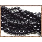 Margele - perle sticla 12mm - negru (10buc)