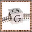 Margica argintie 6.4mm Litera G