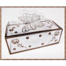 Cutie acetofan - filigran maro cu fluturas 9x6,5x3cm